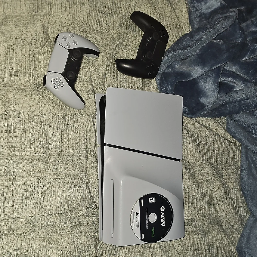 Sony VR Console with Dual Black and Gray Controllers